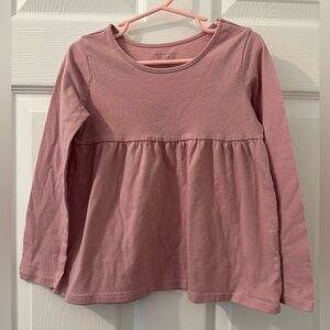 The Children's Place Dusty Pink Long Sleeve Peplum Top